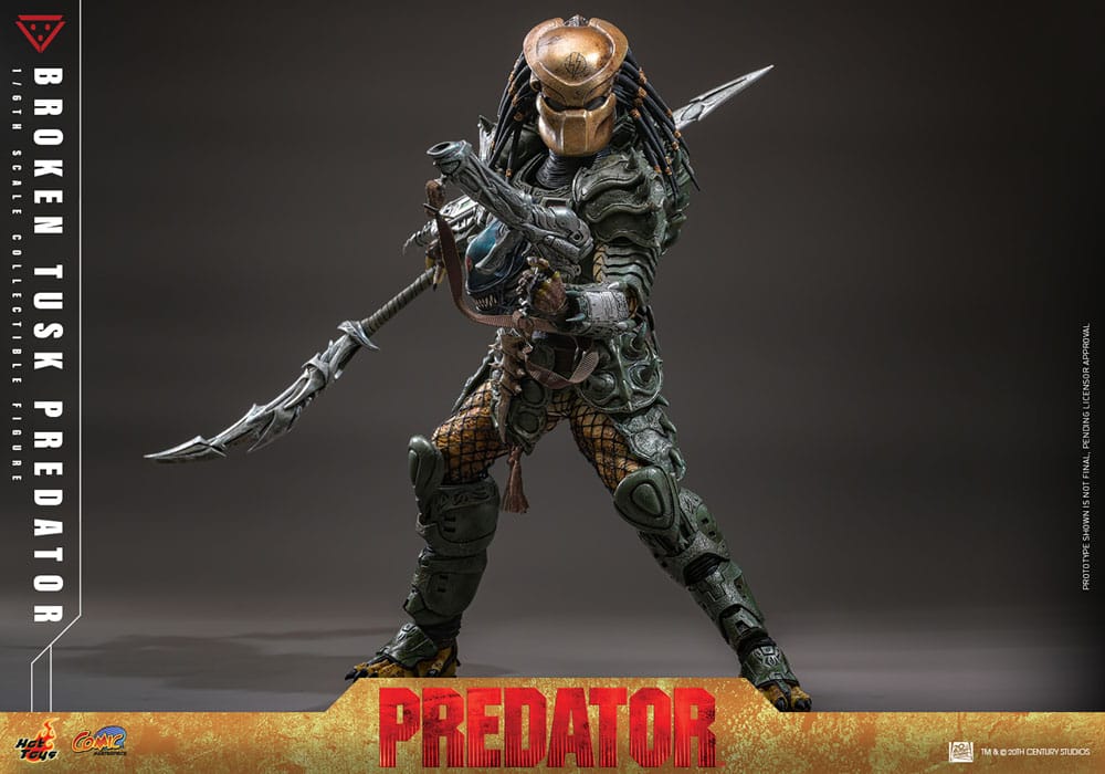 Alien vs. Predator Comic Masterpiece Action Figur 1/6 Broken Tusk Predator 35 cm Hot Toys