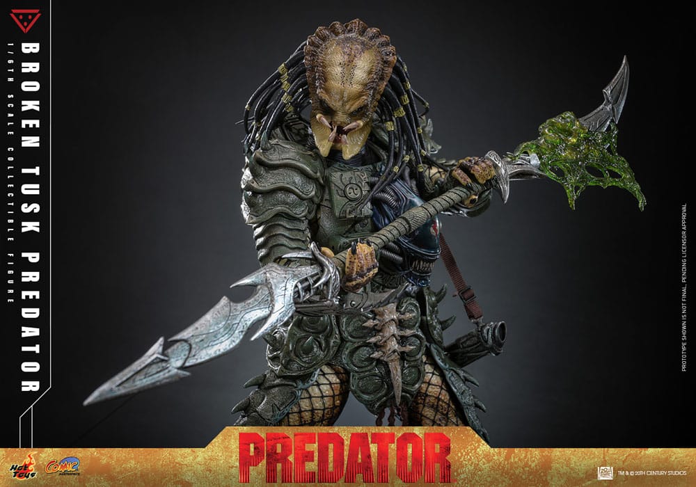 Alien vs. Predator Comic Masterpiece Action Figur 1/6 Broken Tusk Predator 35 cm Hot Toys