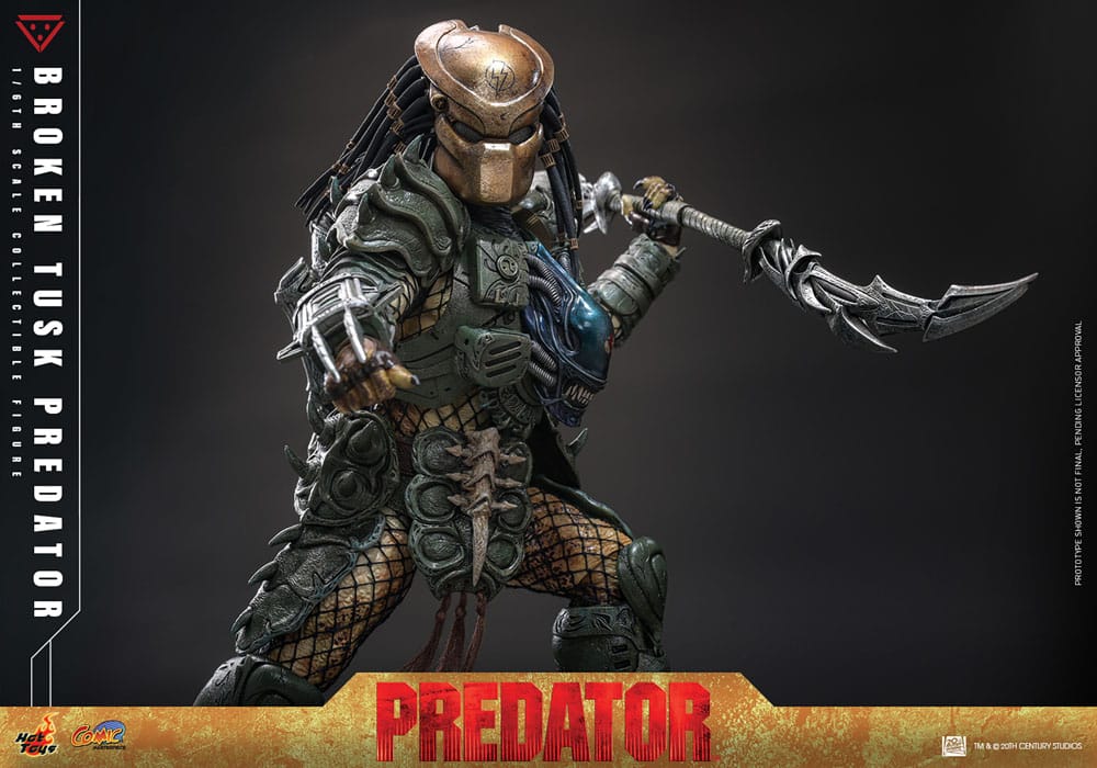 Alien vs. Predator Comic Masterpiece Action Figur 1/6 Broken Tusk Predator 35 cm Hot Toys