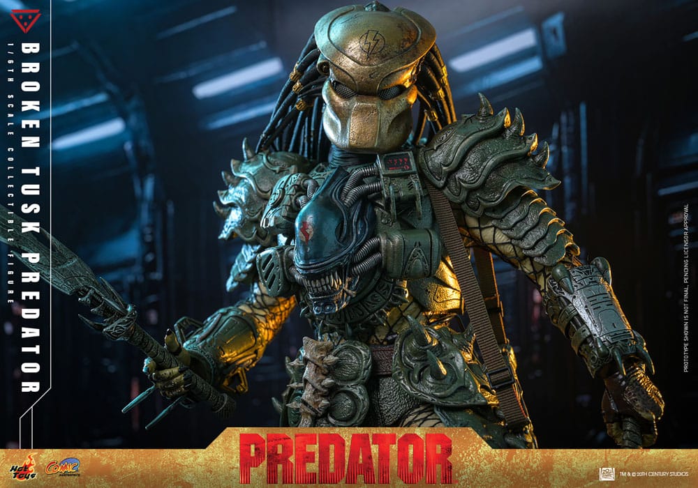 Alien vs. Predator Comic Masterpiece Action Figur 1/6 Broken Tusk Predator 35 cm Hot Toys
