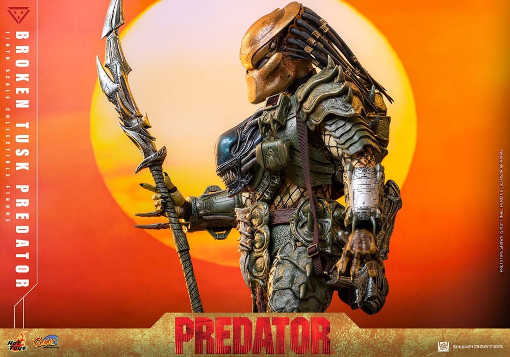 Alien vs. Predator Comic Masterpiece Action Figur 1/6 Broken Tusk Predator 35 cm Hot Toys