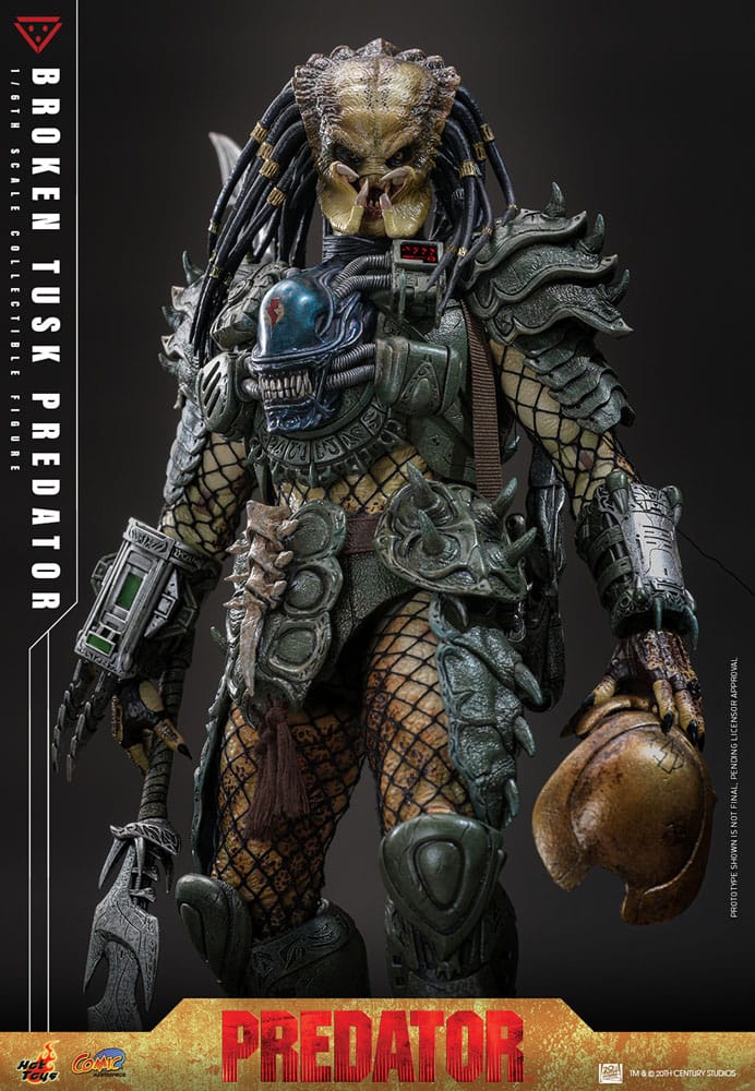 Alien vs. Predator Comic Masterpiece Action Figur 1/6 Broken Tusk Predator 35 cm Hot Toys