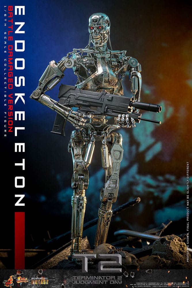 Terminator 2: Judgment Day Movie Masterpiece Die-cast Action Figur 1/6 Endoskeleton (Battle Damaged Version) 31 cm Hot Toys