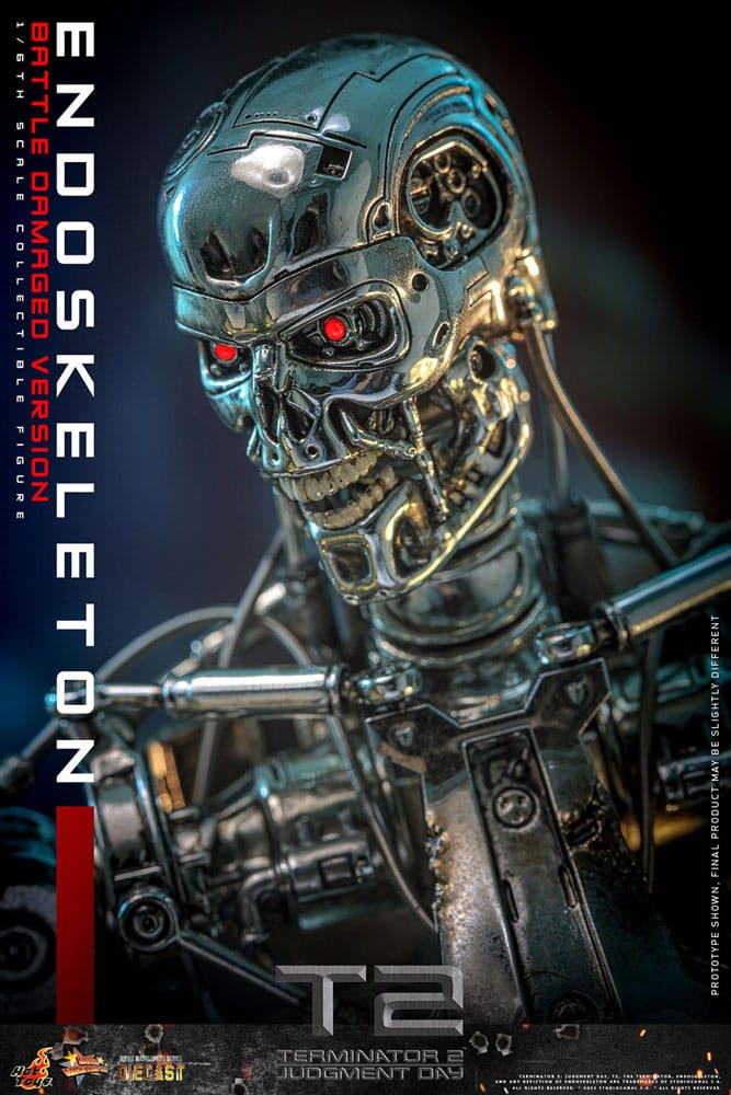 Terminator 2: Judgment Day Movie Masterpiece Die-cast Action Figur 1/6 Endoskeleton (Battle Damaged Version) 31 cm Hot Toys