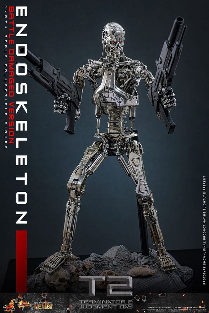 Terminator 2: Judgment Day Movie Masterpiece Die-cast Action Figur 1/6 Endoskeleton (Battle Damaged Version) 31 cm Hot Toys