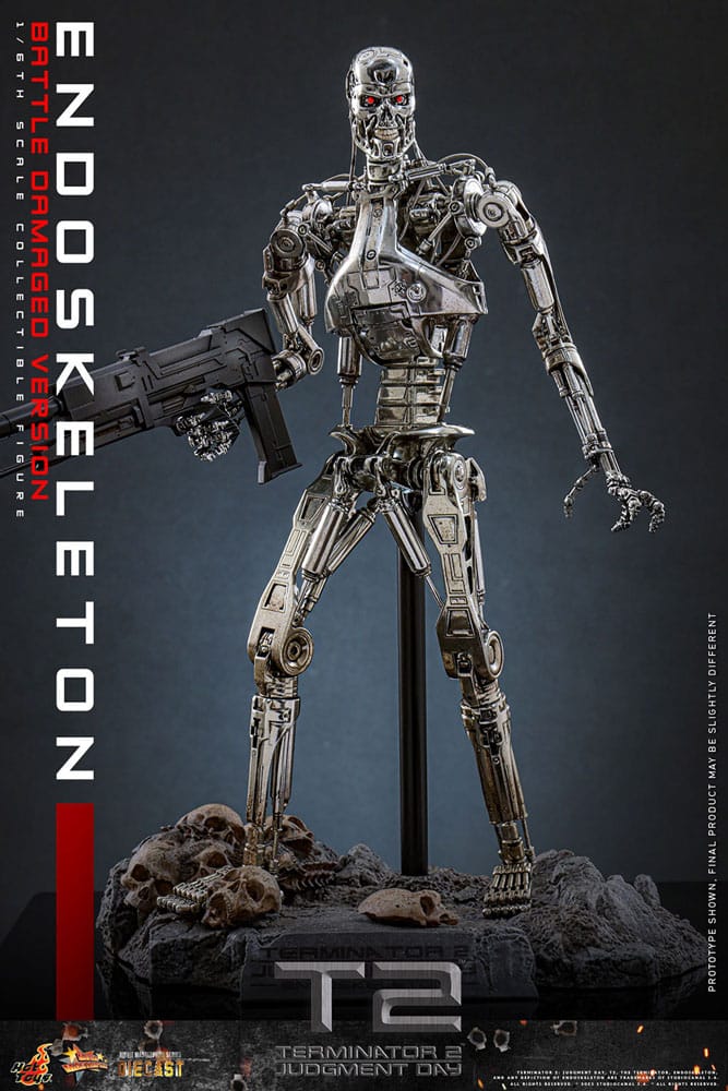 Terminator 2: Judgment Day Movie Masterpiece Die-cast Action Figur 1/6 Endoskeleton (Battle Damaged Version) 31 cm Hot Toys