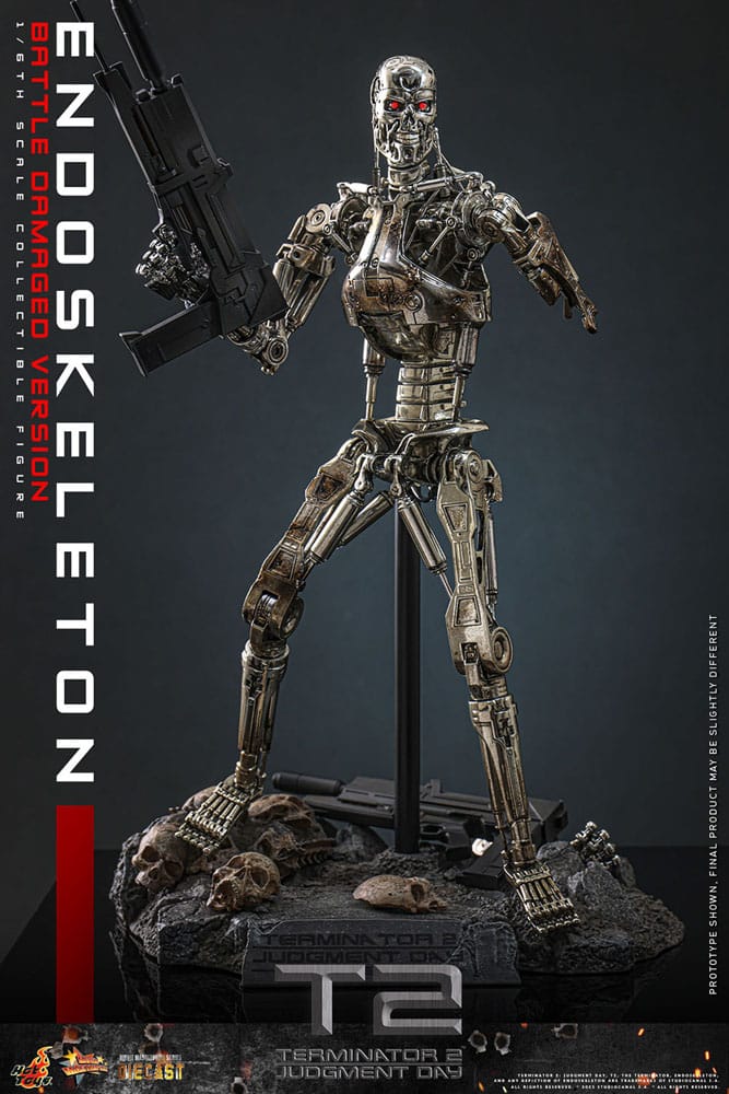 Terminator 2: Judgment Day Movie Masterpiece Die-cast Action Figur 1/6 Endoskeleton (Battle Damaged Version) 31 cm Hot Toys