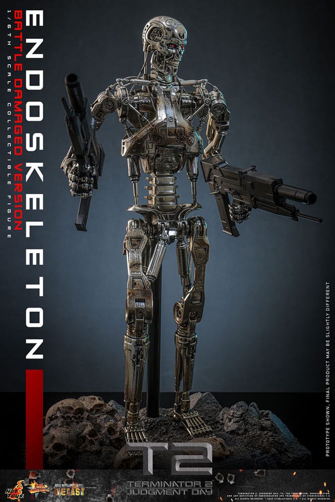 Terminator 2: Judgment Day Movie Masterpiece Die-cast Action Figur 1/6 Endoskeleton (Battle Damaged Version) 31 cm Hot Toys