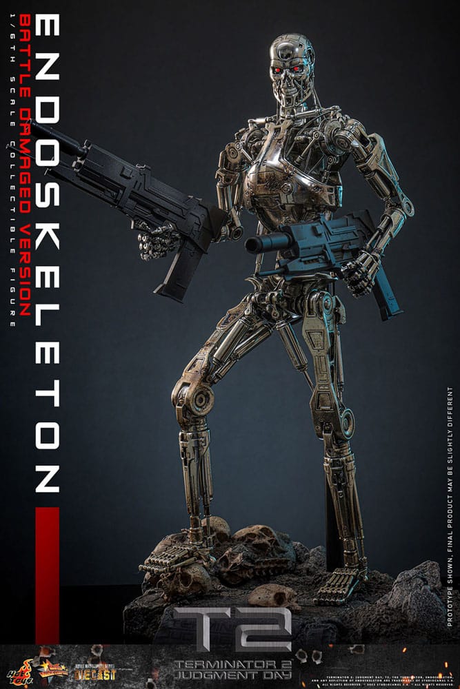 Terminator 2: Judgment Day Movie Masterpiece Die-cast Action Figur 1/6 Endoskeleton (Battle Damaged Version) 31 cm Hot Toys