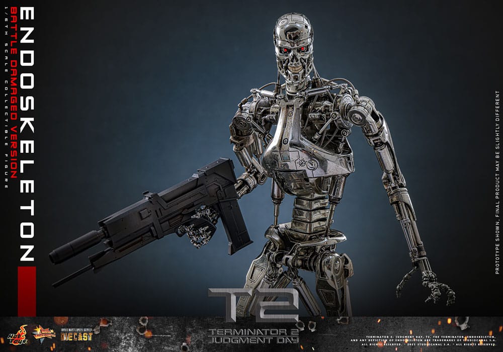 Terminator 2: Judgment Day Movie Masterpiece Die-cast Action Figur 1/6 Endoskeleton (Battle Damaged Version) 31 cm Hot Toys