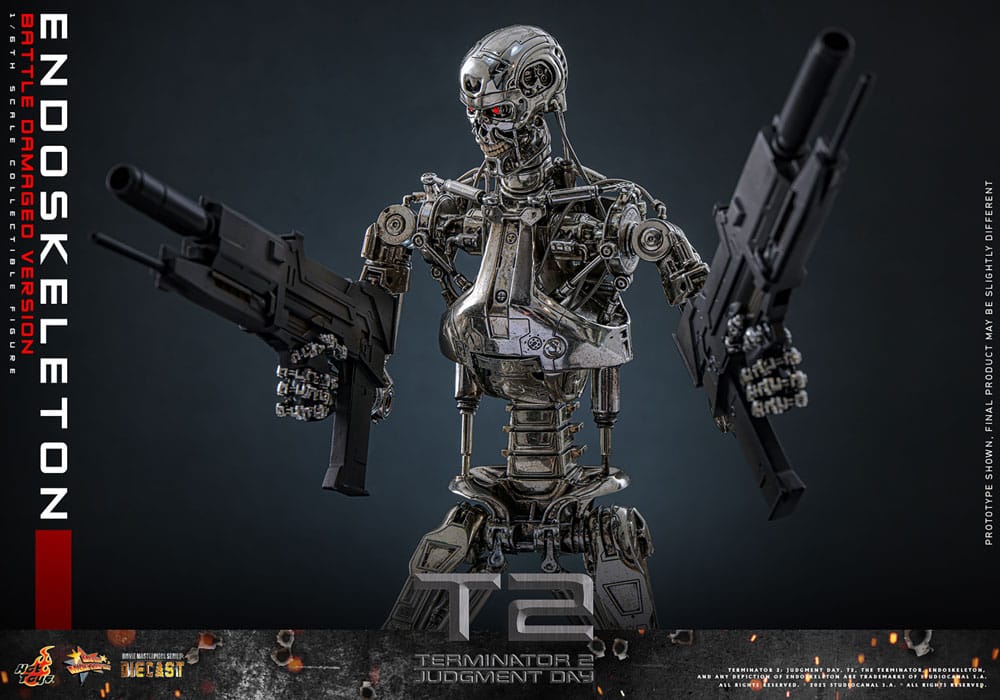 Terminator 2: Judgment Day Movie Masterpiece Die-cast Action Figur 1/6 Endoskeleton (Battle Damaged Version) 31 cm Hot Toys