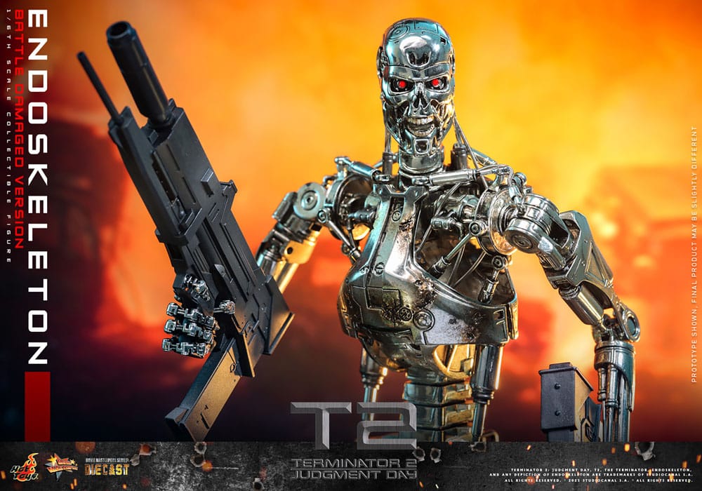 Terminator 2: Judgment Day Movie Masterpiece Die-cast Action Figur 1/6 Endoskeleton (Battle Damaged Version) 31 cm Hot Toys