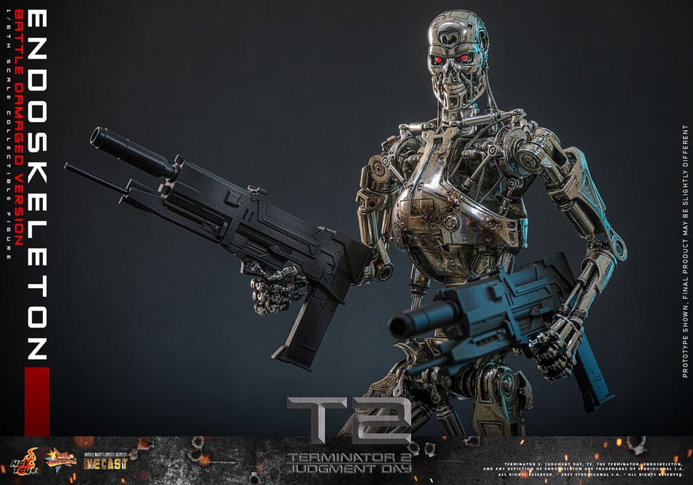 Terminator 2: Judgment Day Movie Masterpiece Die-cast Action Figur 1/6 Endoskeleton (Battle Damaged Version) 31 cm Hot Toys