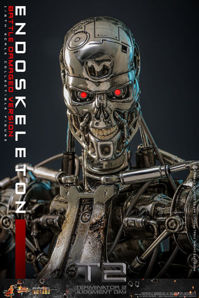 Terminator 2: Judgment Day Movie Masterpiece Die-cast Action Figur 1/6 Endoskeleton (Battle Damaged Version) 31 cm Hot Toys
