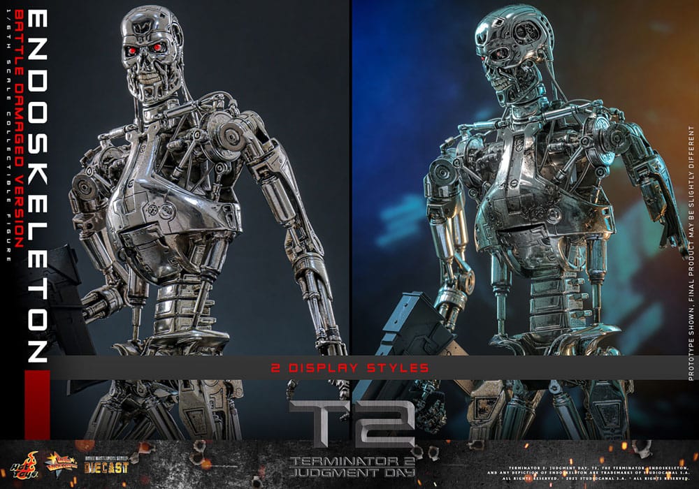 Terminator 2: Judgment Day Movie Masterpiece Die-cast Action Figur 1/6 Endoskeleton (Battle Damaged Version) 31 cm Hot Toys