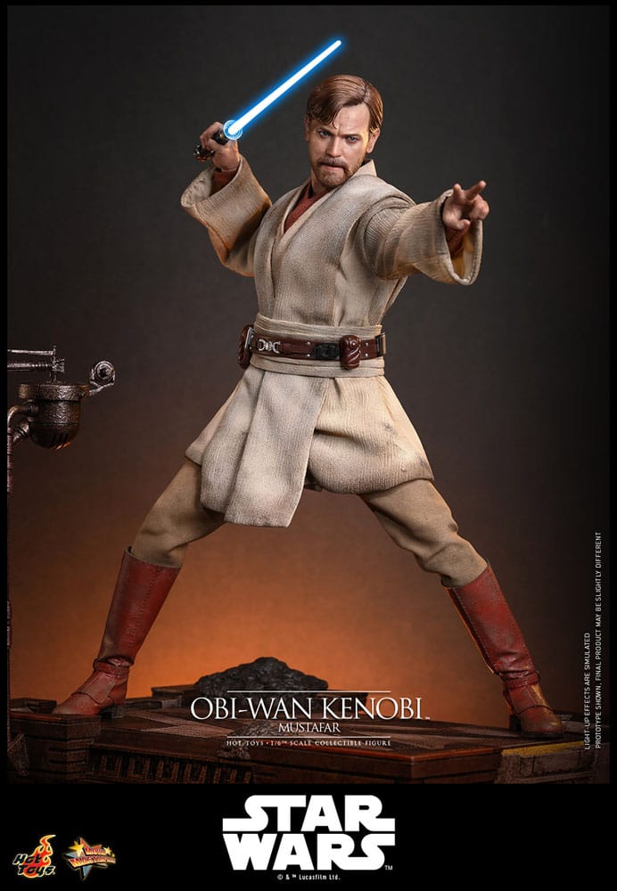 Star Wars: Episode III - Revenge of the Sith Movie Masterpiece Action Figur 1/6 Obi-Wan Kenobi (Mustafar) 31 cm Hot Toys