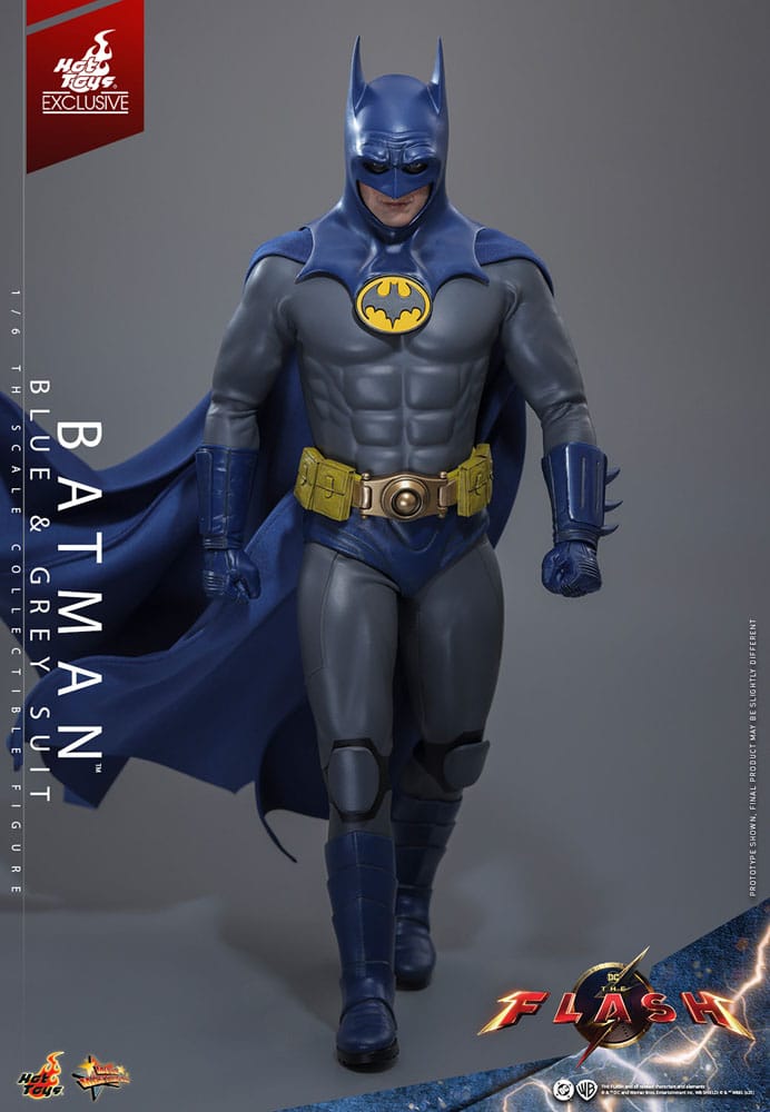 The Flash Film Mästerverk Actionfigur 1/6 Batman (Blå & Grå Dräkt) Limited Edition Hot Toys Exklusiv 30 cm