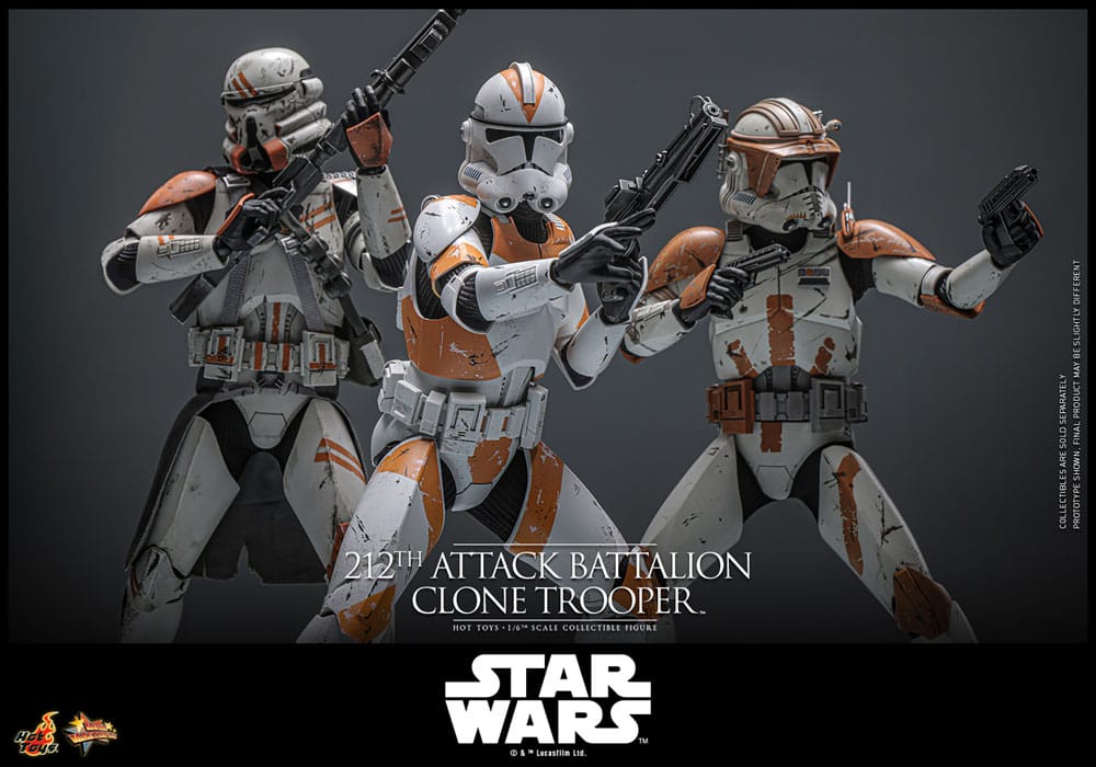 Star Wars: The Clone Wars Action Figur 1/6 212th Attack Battalion Clone Trooper Deluxe Version 30 cm Hot Toys