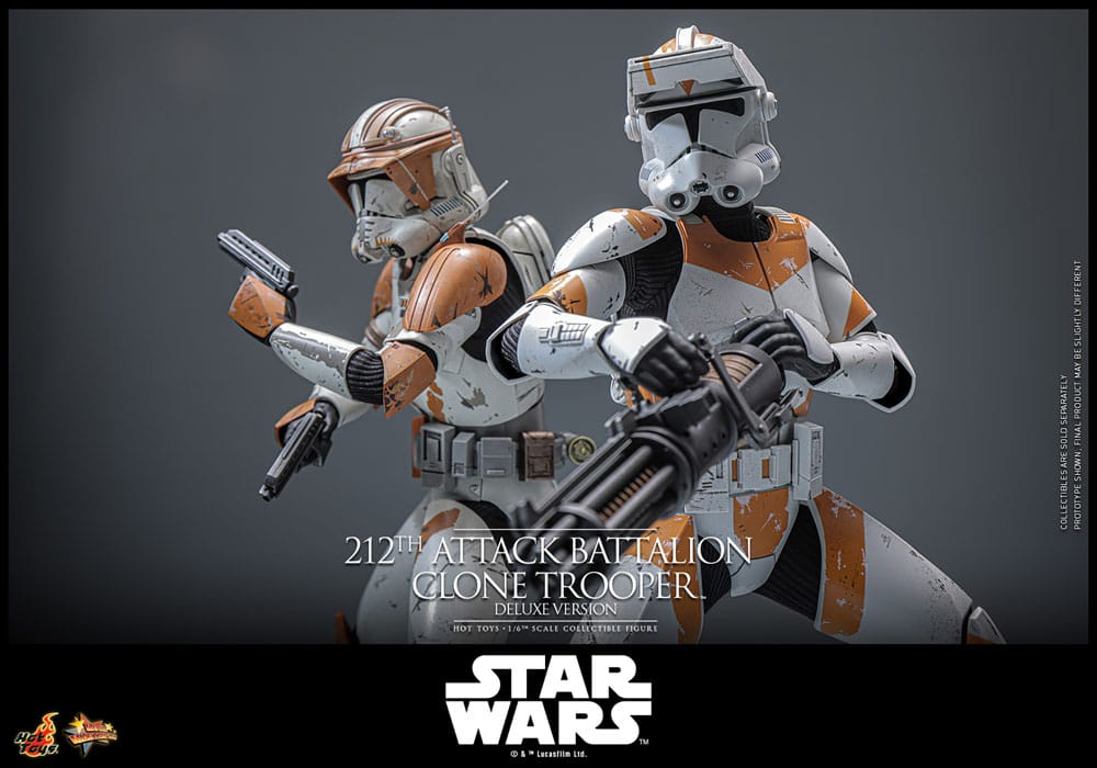 Star Wars: The Clone Wars Action Figur 1/6 212th Attack Battalion Clone Trooper Deluxe Version 30 cm Hot Toys