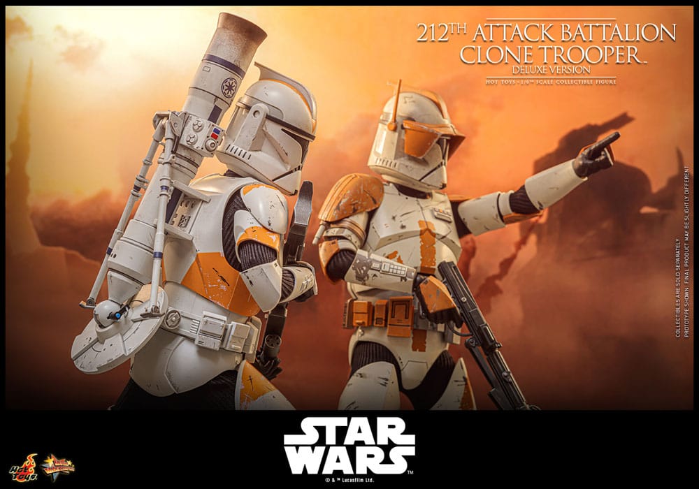 Star Wars: The Clone Wars Action Figur 1/6 212th Attack Battalion Clone Trooper Deluxe Version 30 cm Hot Toys