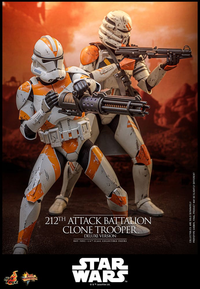 Star Wars: The Clone Wars Action Figur 1/6 212th Attack Battalion Clone Trooper Deluxe Version 30 cm Hot Toys