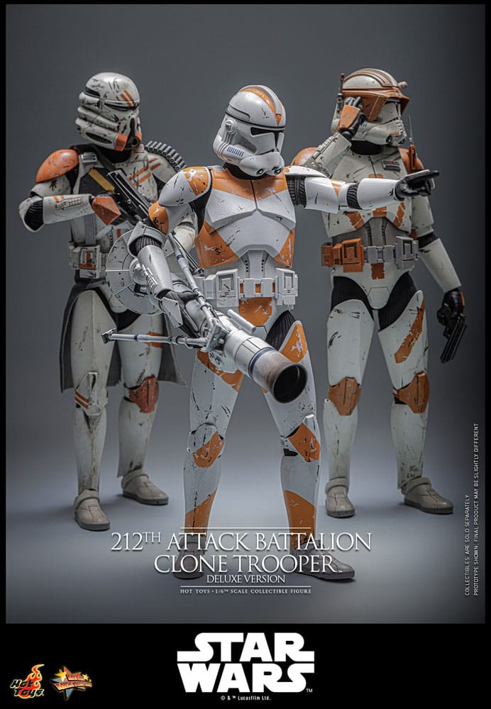 Star Wars: The Clone Wars Action Figur 1/6 212th Attack Battalion Clone Trooper Deluxe Version 30 cm Hot Toys