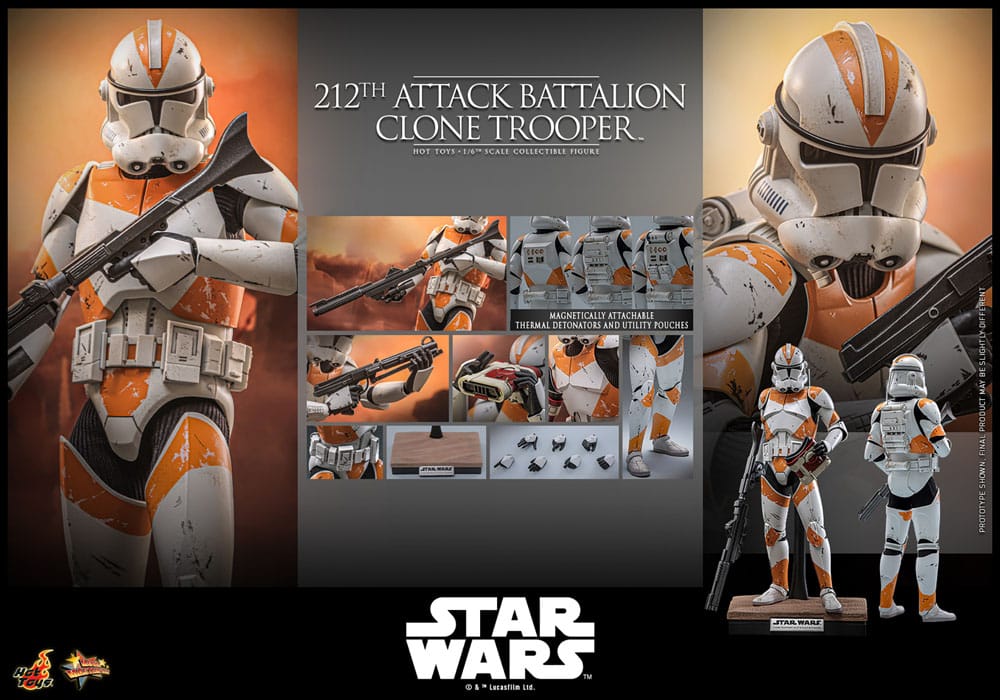 Star Wars: The Clone Wars Action Figur 1/6 212th Attack Battalion Clone Trooper 30 cm Hot Toys