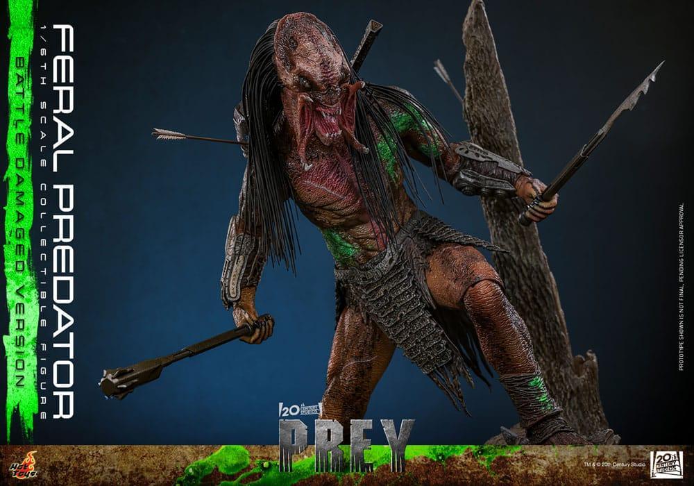 Prey Action Figur 1/6 Feral Predator (Battle Damaged Version) 37 cm Hot Toys