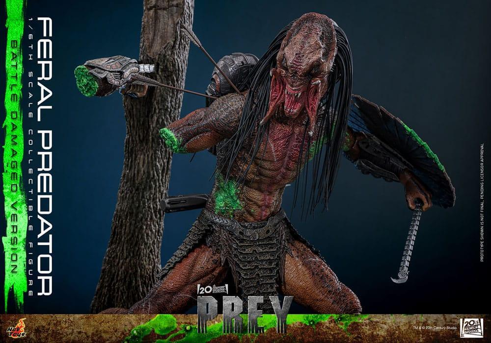 Prey Action Figur 1/6 Feral Predator (Battle Damaged Version) 37 cm Hot Toys