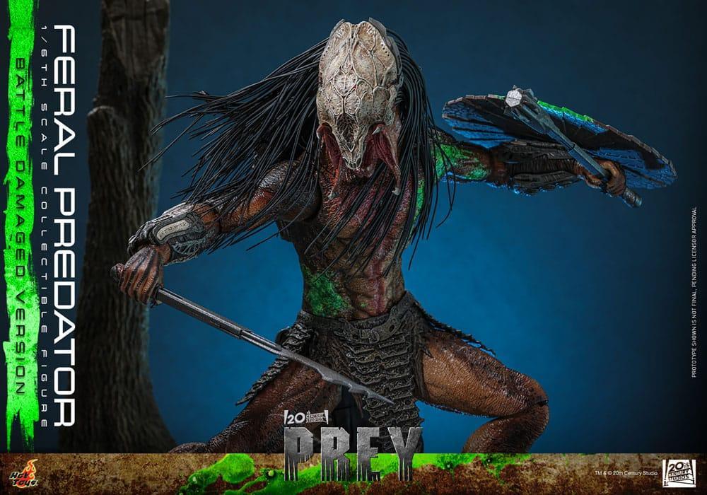 Prey Action Figur 1/6 Feral Predator (Battle Damaged Version) 37 cm Hot Toys