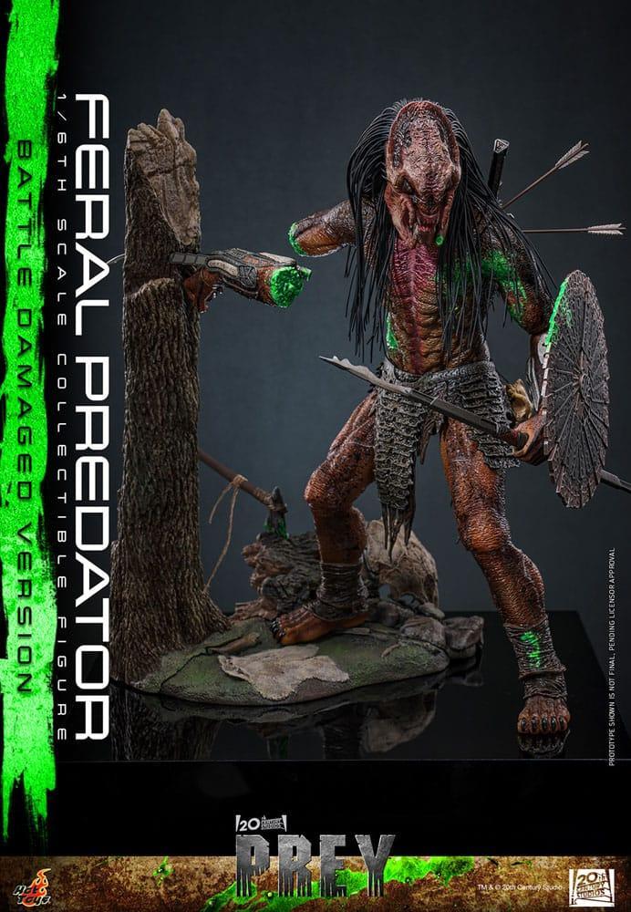 Prey Action Figur 1/6 Feral Predator (Battle Damaged Version) 37 cm Hot Toys