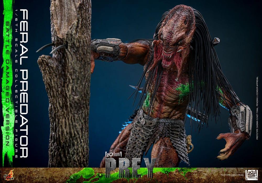 Prey Action Figur 1/6 Feral Predator (Battle Damaged Version) 37 cm Hot Toys