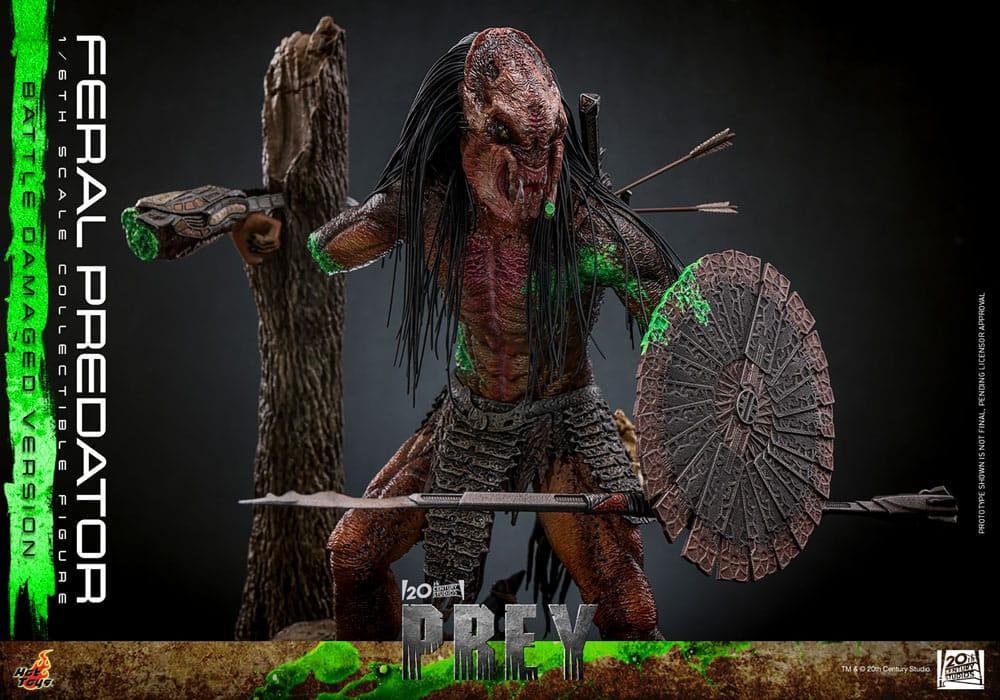 Prey Action Figur 1/6 Feral Predator (Battle Damaged Version) 37 cm Hot Toys