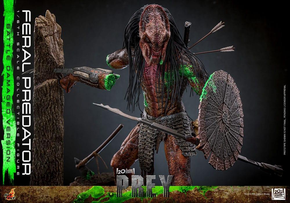 Prey Action Figur 1/6 Feral Predator (Battle Damaged Version) 37 cm Hot Toys