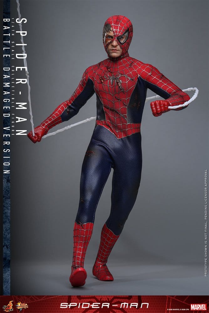 Spider-Man Filmmästerverk Actionfigur 1/6 Spider-Man (Skadad Version) 30 cm Hot Toys