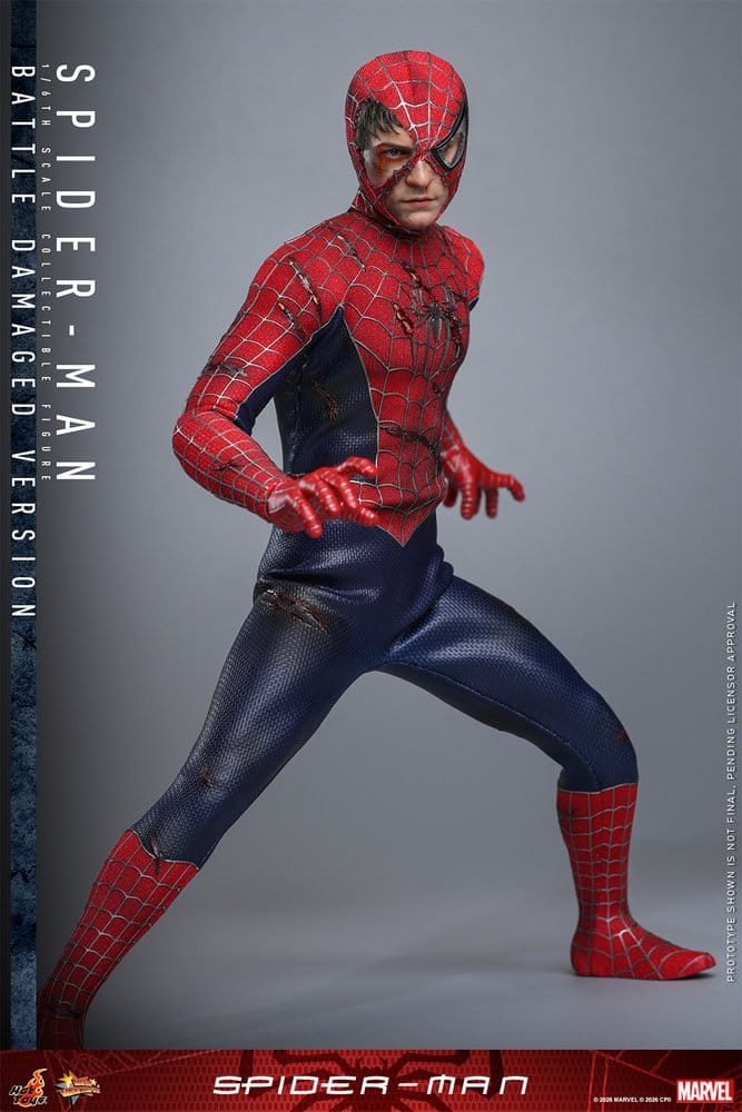 Spider-Man Filmmästerverk Actionfigur 1/6 Spider-Man (Skadad Version) 30 cm Hot Toys