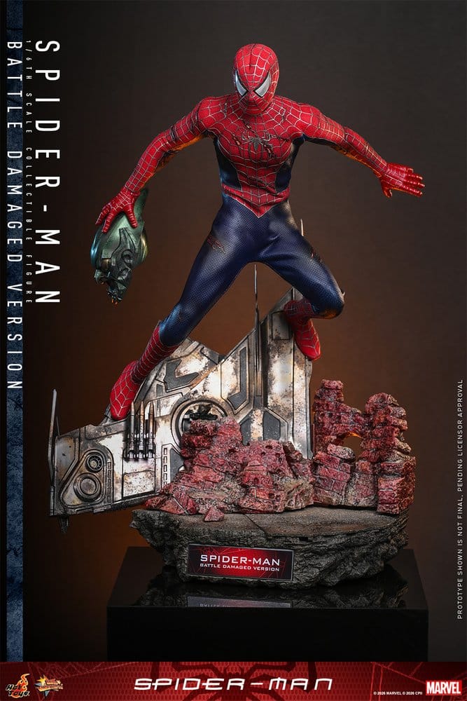 Spider-Man Filmmästerverk Actionfigur 1/6 Spider-Man (Skadad Version) 30 cm Hot Toys