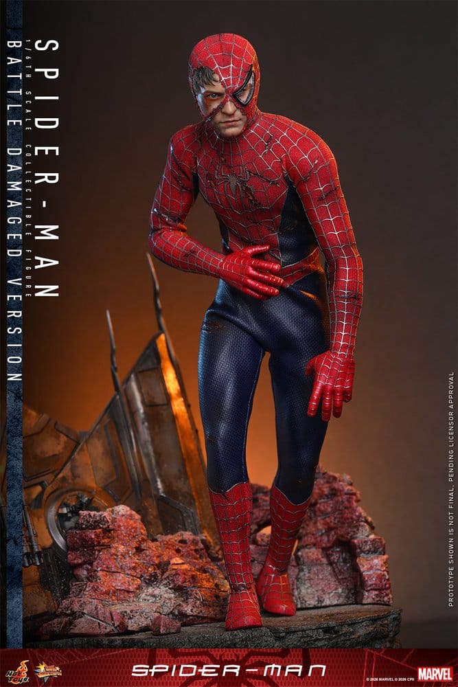 Spider-Man Filmmästerverk Actionfigur 1/6 Spider-Man (Skadad Version) 30 cm Hot Toys