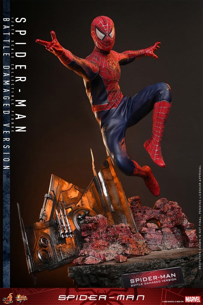 Spider-Man Filmmästerverk Actionfigur 1/6 Spider-Man (Skadad Version) 30 cm Hot Toys