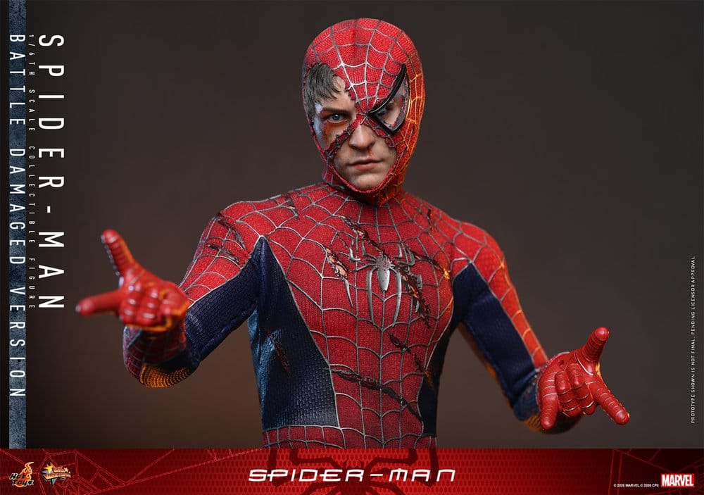 Spider-Man Filmmästerverk Actionfigur 1/6 Spider-Man (Skadad Version) 30 cm Hot Toys