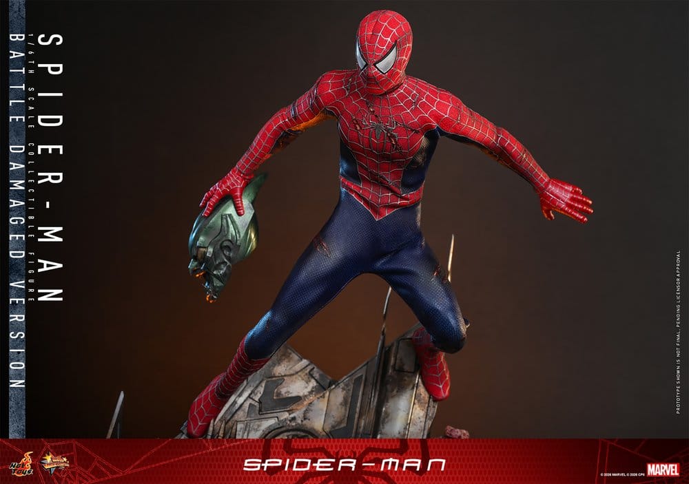 Spider-Man Filmmästerverk Actionfigur 1/6 Spider-Man (Skadad Version) 30 cm Hot Toys