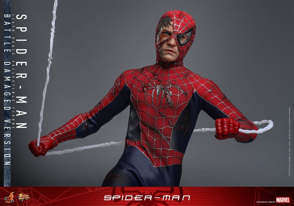 Spider-Man Filmmästerverk Actionfigur 1/6 Spider-Man (Skadad Version) 30 cm Hot Toys