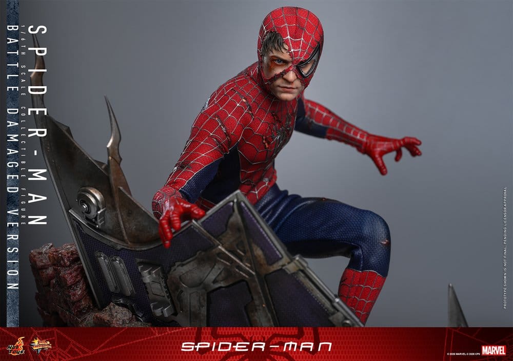 Spider-Man Filmmästerverk Actionfigur 1/6 Spider-Man (Skadad Version) 30 cm Hot Toys