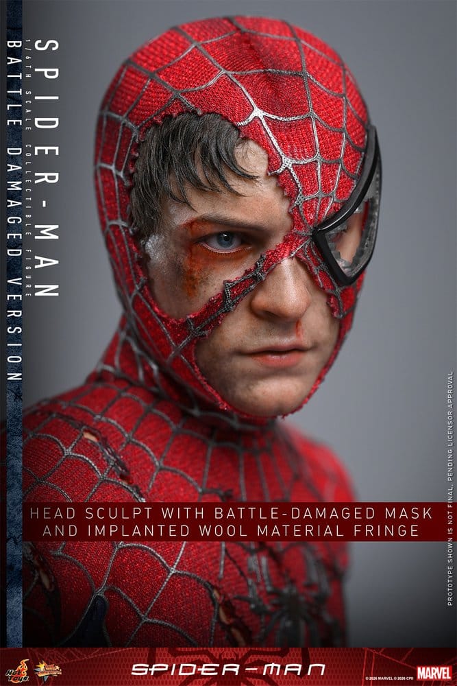 Spider-Man Filmmästerverk Actionfigur 1/6 Spider-Man (Skadad Version) 30 cm Hot Toys