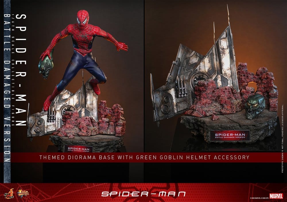 Spider-Man Filmmästerverk Actionfigur 1/6 Spider-Man (Skadad Version) 30 cm Hot Toys