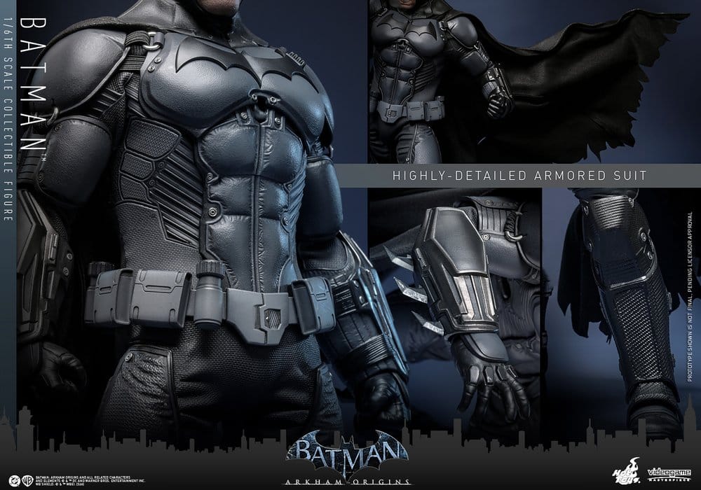 Batman Arkham Origins Videospels Masterpiece Action Figur 1/6 Batman 33 cm Hot Toys
