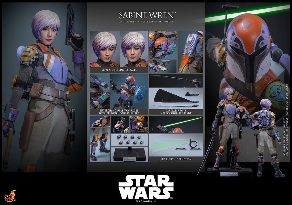 Star Wars: Rebels Televisionsmästerverk Actionfigur 1/6 Sabine Wren 29 cm
