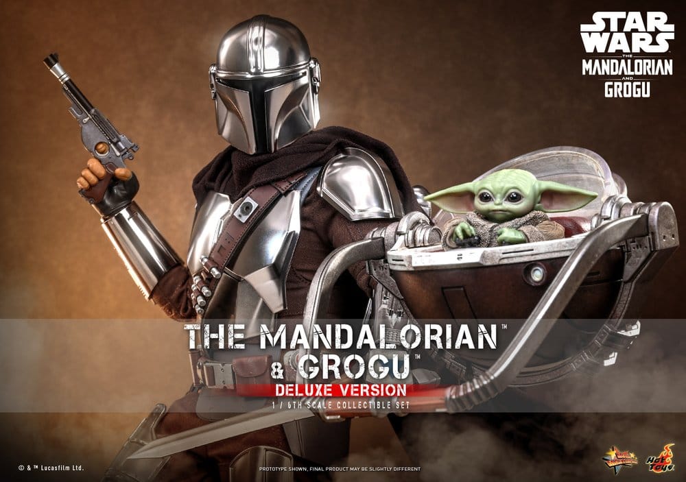 Star Wars: The Mandalorian & Grogu Movie Masterpiece Action Figur 1/6 The Mandalorian and Grogu (Deluxe Version) 31 cm