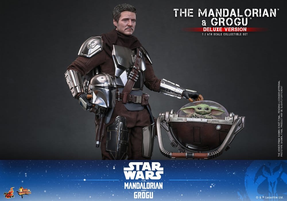 Star Wars: The Mandalorian & Grogu Film Mästerverk Actionfigur 1/6 The Mandalorian och Grogu (Deluxe Version) 31 cm
