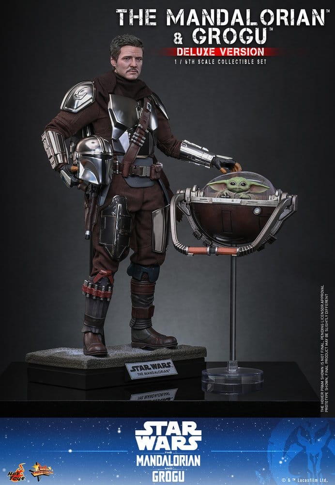 Star Wars: The Mandalorian & Grogu Film Mästerverk Actionfigur 1/6 The Mandalorian och Grogu (Deluxe Version) 31 cm